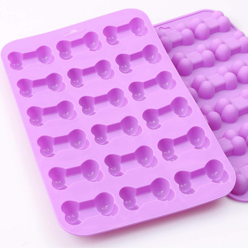 Cozihom Bone Shaped Silicone Molds, 18 cavity, Food Grade, for Chocolate, Candy, Cake, Pudding, Jelly, Dog Treats. 4 Pcs - Image 3